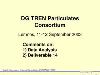 DG TREN Particulates Consortium