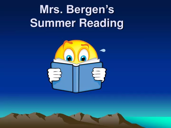 mrs bergen s summer reading