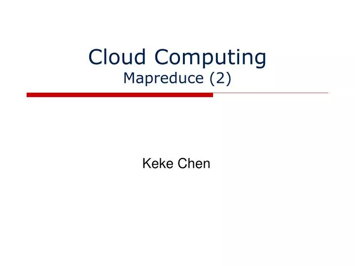 cloud computing mapreduce 2