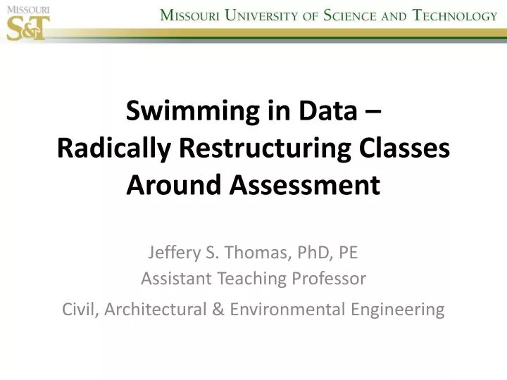 swimming in data radically restructuring classes around assessment