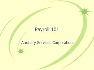 Payroll 101
