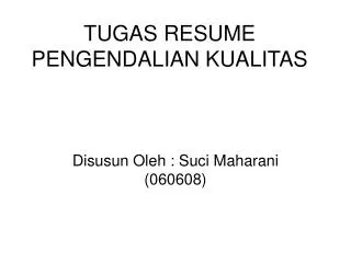 tugas resume pengendalian kualitas