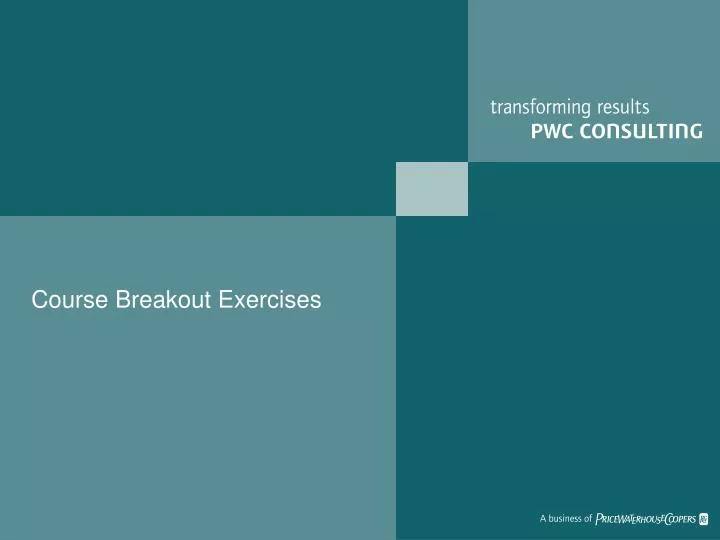 course breakout exercises