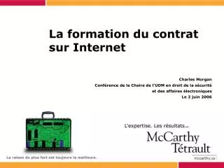 la formation du contrat sur internet