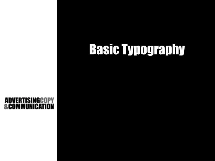 basic typography