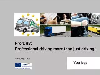 ProfDRV: Professional driving more than just driving! Name, Org, Date