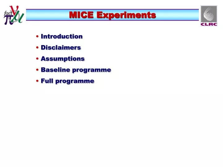 mice experiments