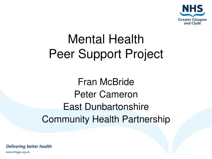 mental health peer support project