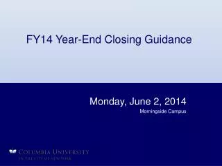 FY14 Year-End Closing Guidance