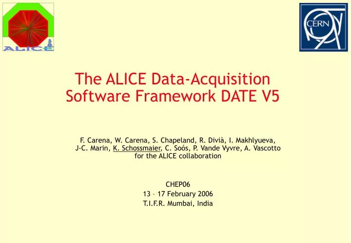 the alice data acquisition software framework date v5