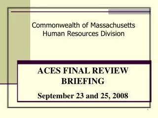 Commonwealth of Massachusetts Human Resources Division