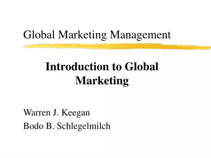 global marketing management