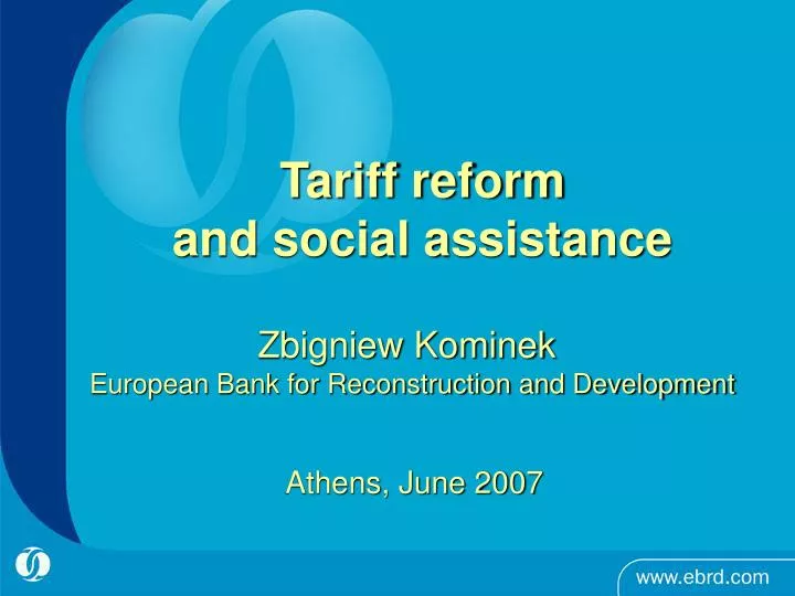 tariff reform and social assistance