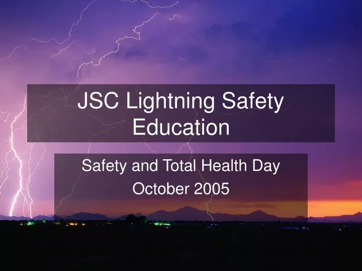 jsc lightning safety education