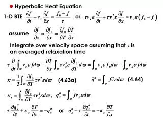 Hyperbolic Heat Equation