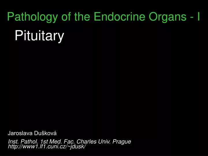 pathology of the endocrine organs i