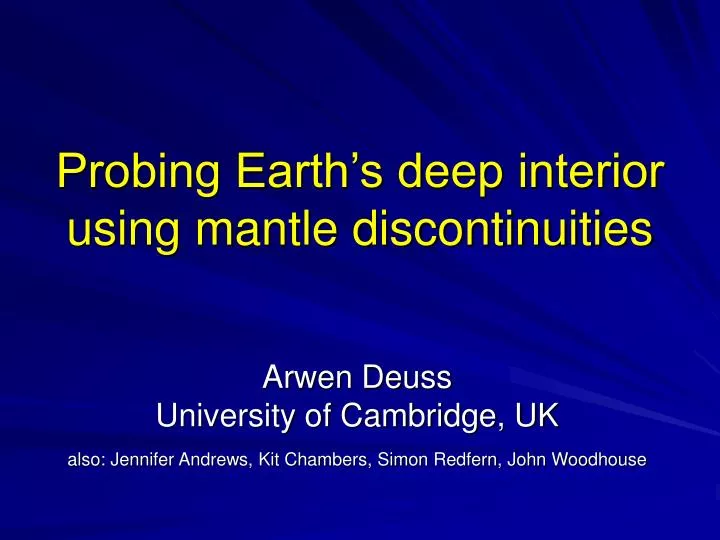probing earth s deep interior using mantle discontinuities