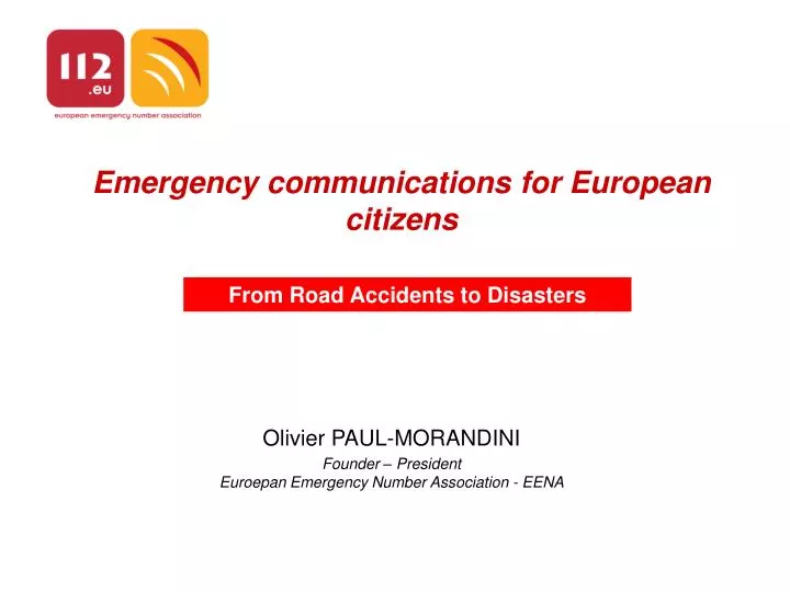 emergency communications for european citizens