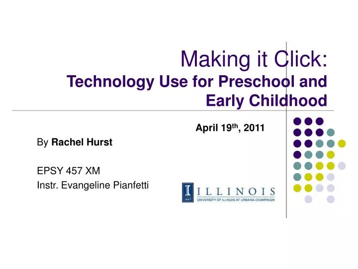 making it click technology use for preschool and early childhood