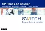 SP Hands-on Session - slide 1