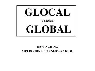 glocal