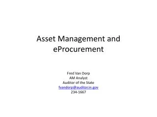 Asset Management and eProcurement