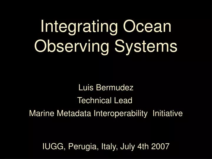 integrating ocean observing systems