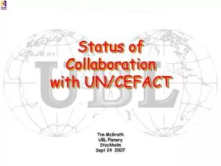 Status of Collaboration with UN/CEFACT