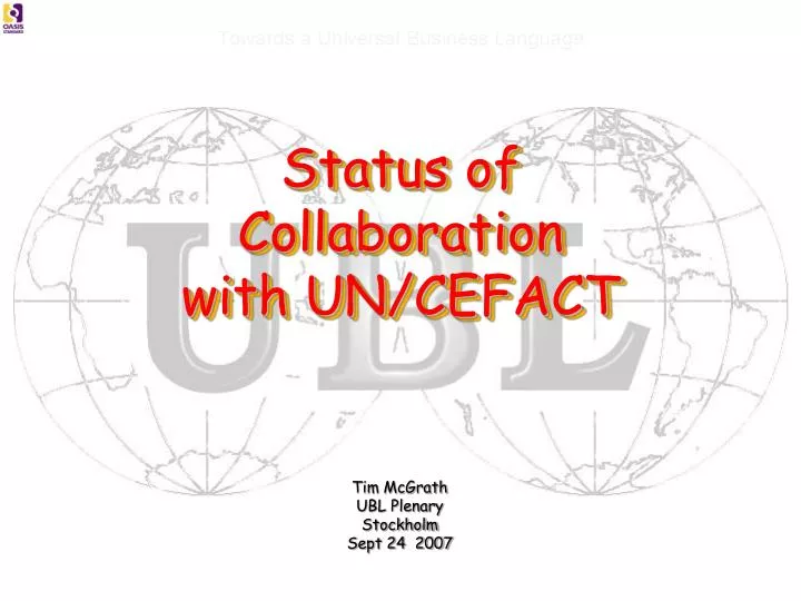 status of collaboration with un cefact