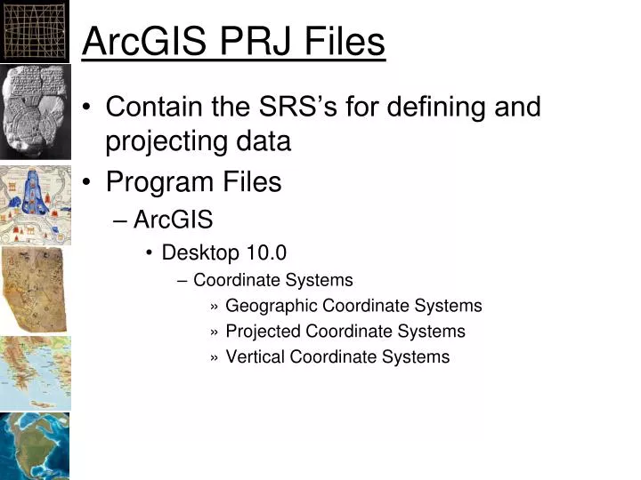 arcgis prj files