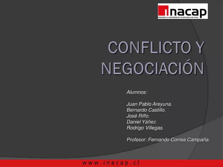 conflicto y negociaci n