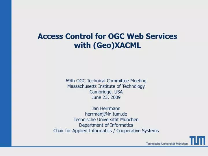 access control for ogc web services with geo xacml