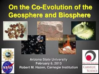 On the Co-Evolution of the Geosphere and Biosphere