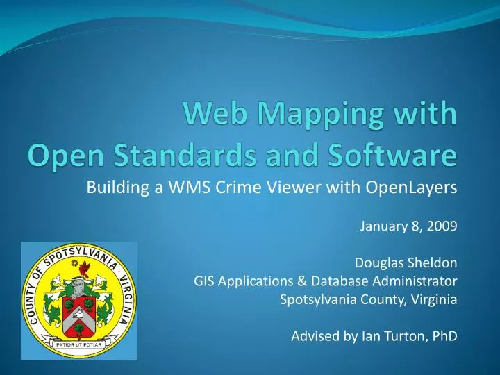 web mapping with open standards and software
