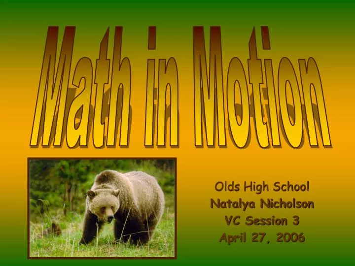 olds high school natalya nicholson vc session 3 april 27 2006
