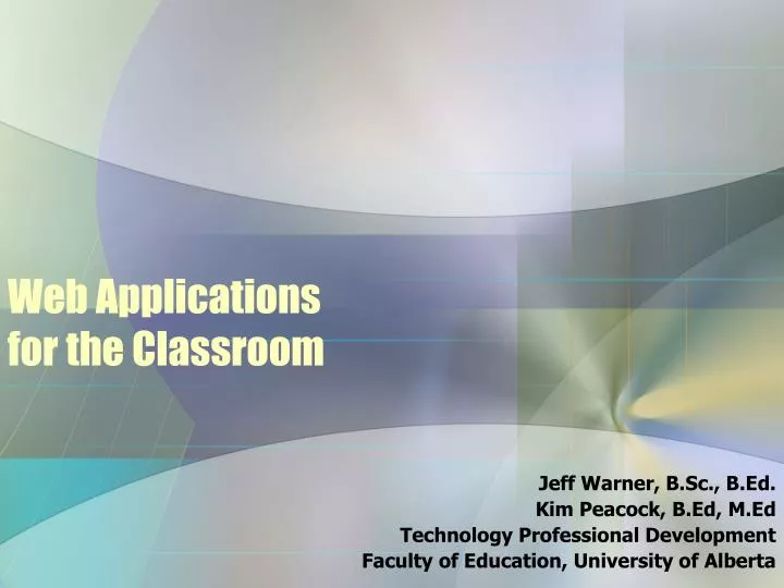 web applications for the classroom