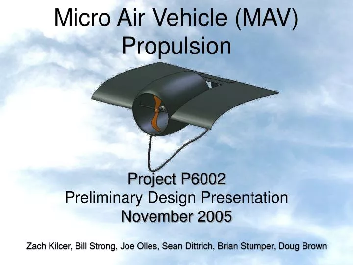 micro air vehicle mav propulsion