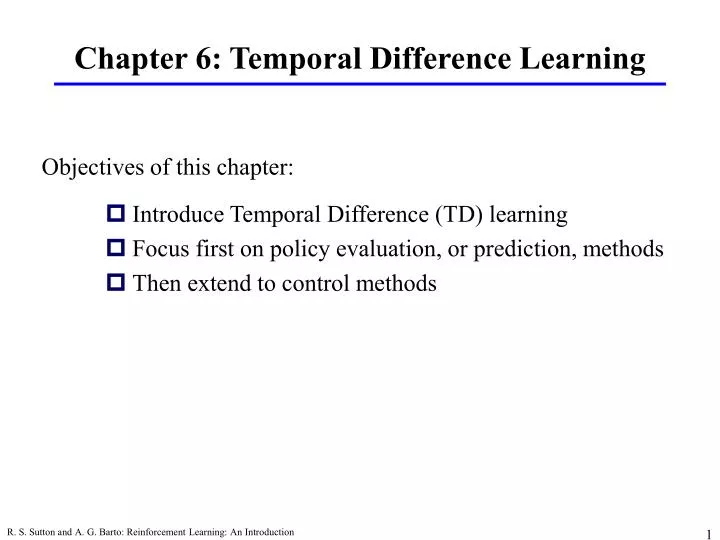 chapter 6 temporal difference learning