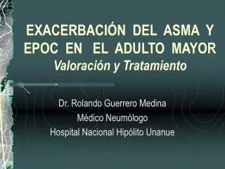exacerbaci n del asma y epoc en el adulto mayor valoraci n y tratamiento