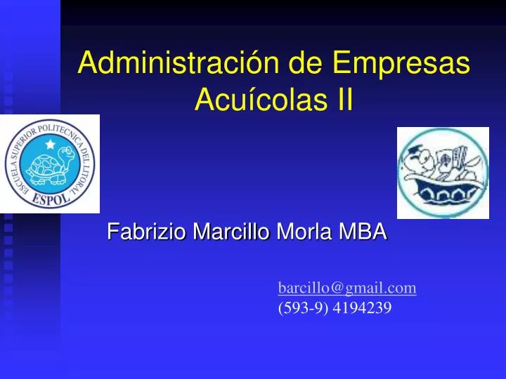 administraci n de empresas acu colas ii