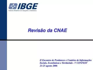 Revisão da CNAE