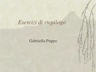 esercizi di riepilogo