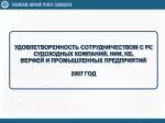 УДОВЛЕТВОРЕННОСТЬ СОТРУДНИЧЕСТВОМ С РС СУДОХОДНЫХ КОМПАНИЙ, НИИ, КБ, - slide 1
