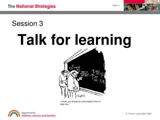 Talk for learning