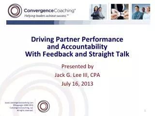 Driving Partner Performance and Accountability With Feedback and Straight Talk