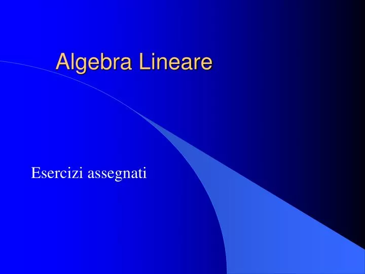 algebra lineare