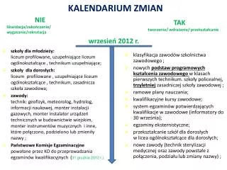 kalendarium z mian