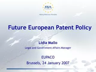 Future European Patent Policy