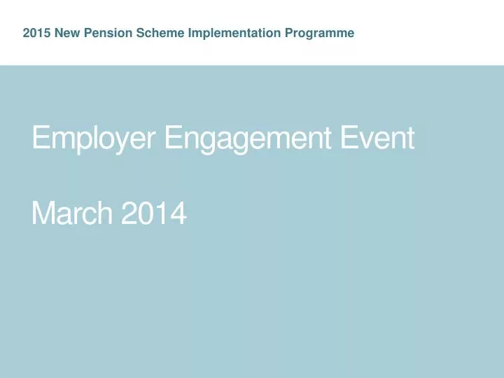 employer engagement event march 2014