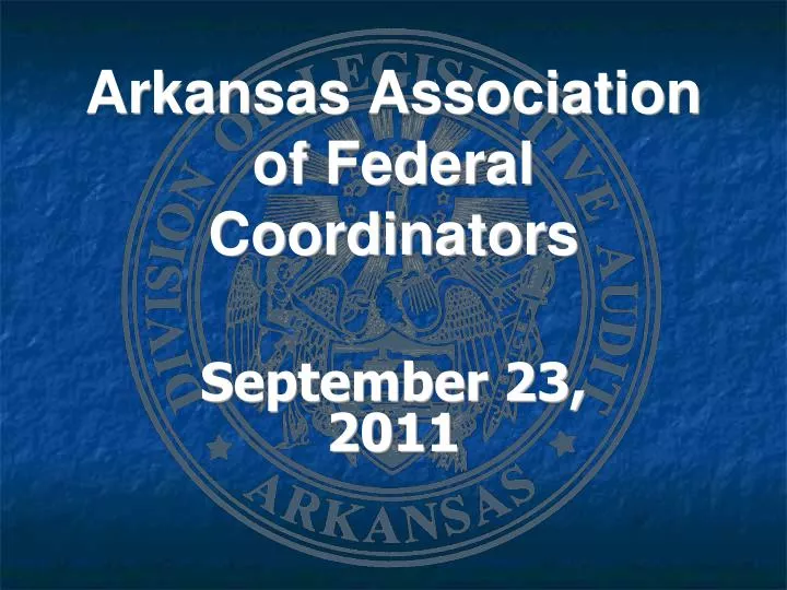 arkansas association of federal coordinators